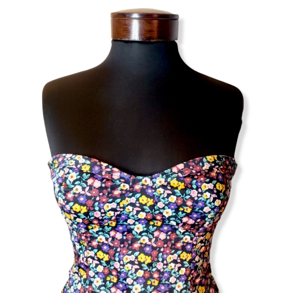 Aritza Talula Floral Strapless Bustier Mini Dress Sz: 4 - Picture 6 of 12